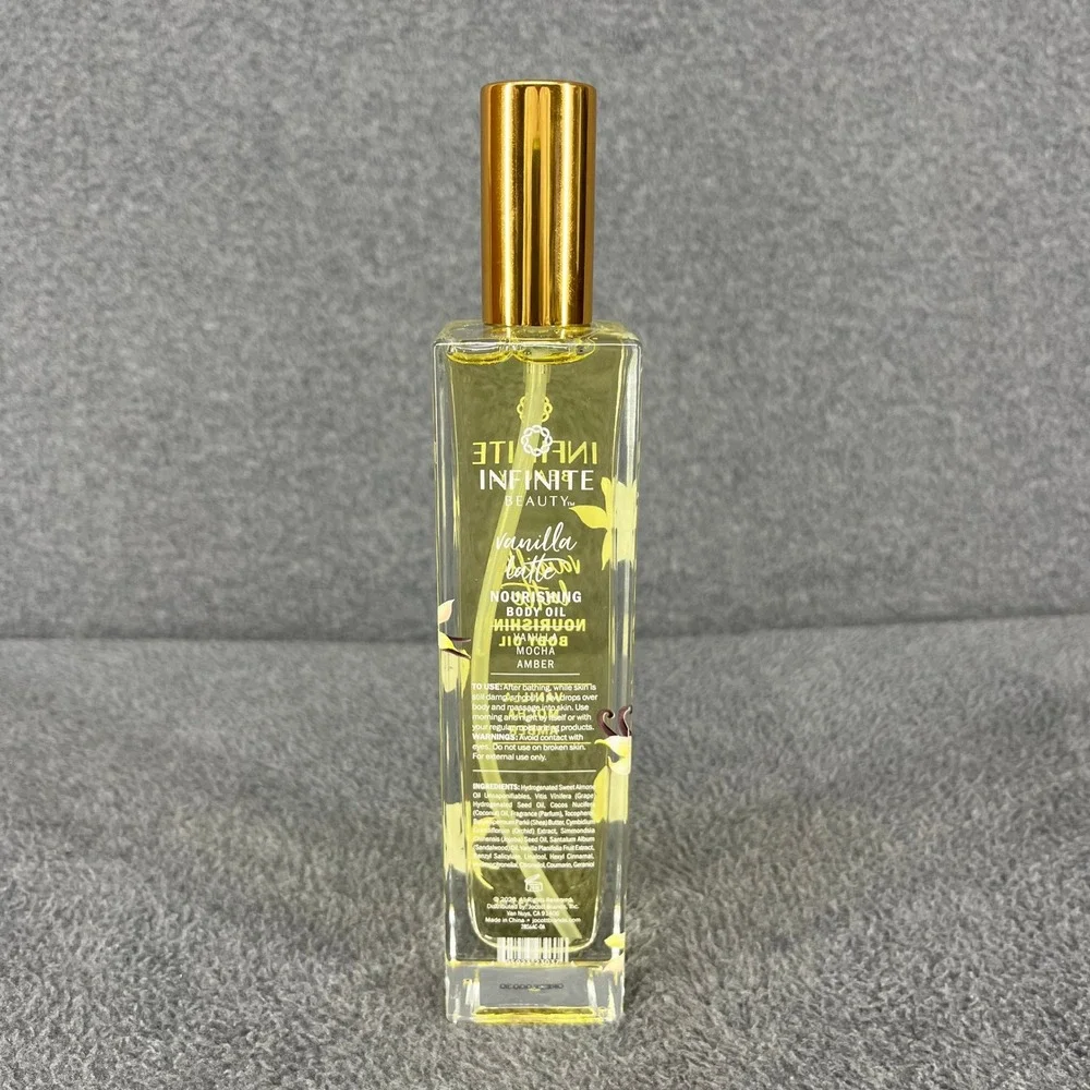 Infinite Beauty Body Oil Vanilla Latte Mocha Amber Nourishing Spray 5 oz